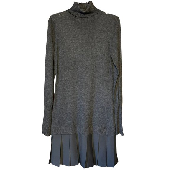 Soft Surroundings Woman's Charcoal Grey Turtleneck Knee-Length Dress Size XS - Picture 1 of 4